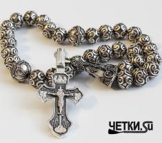 Серебряные православные четки "Ангел Хранитель"